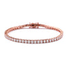 3mm VVS Moissanite Tennis Bracelet Rose Gold