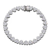 VVS Moissanite Heart Tennis Bracelet