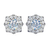 Moissanite Round Earrings