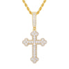 VVS Moissanite Iris Cross Pendant