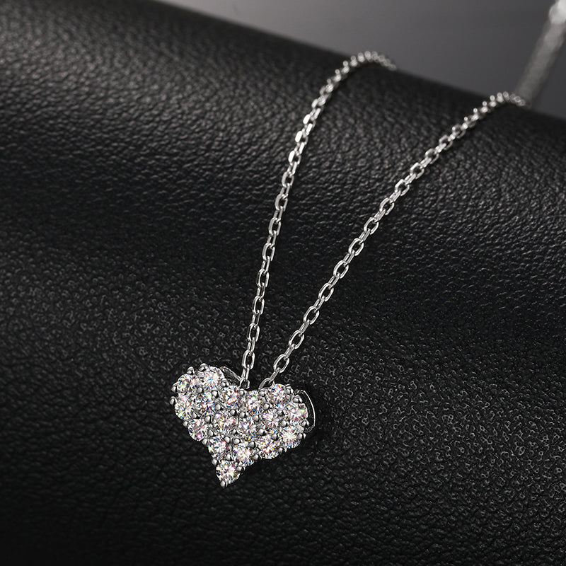 VVS Moissanite Heart Pendant