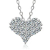 VVS Moissanite Heart Pendant