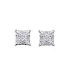 Moissanite Square Shaped Stud Earrings