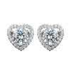 Moissanite Heart Earrings