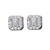 Moissanite Square Stud Earrings