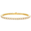 4mm VVS Moissanite Tennis Bracelet Gold