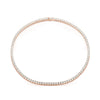 2mm VVS Moissanite Tennis Chain Rose Gold