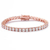 5mm VVS Moissanite Tennis Bracelet Rose Gold