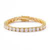 5mm VVS Moissanite Tennis Bracelet gold