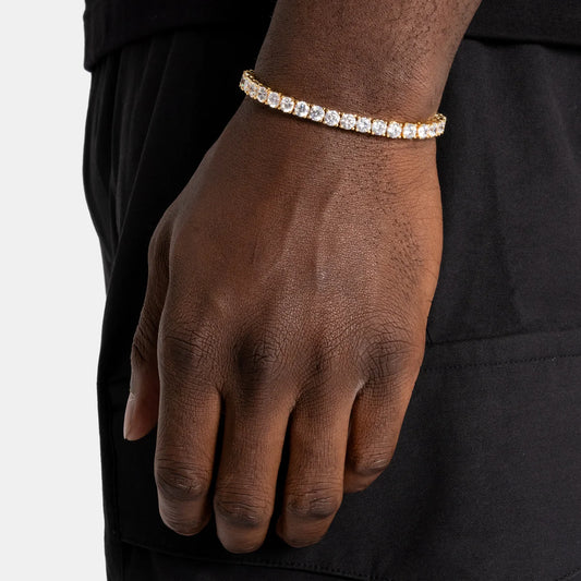 5mm VVS Moissanite Tennis Bracelet gold