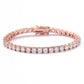 4mm VVS Moissanite Tennis Bracelet Rose Gold