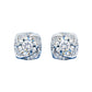 Moissanite Windmill Halo Earrings