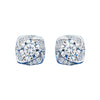 Moissanite Windmill Halo Earrings