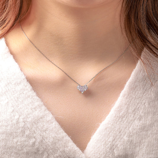 VVS Moissanite Heart Pendant