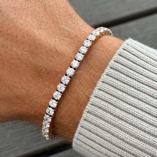 4mm VVS Moissanite Tennis Bracelet Gold