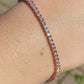 2mm VVS Moissanite Tennis Bracelet Rose Gold