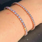 5mm VVS Moissanite Tennis Bracelet Rose Gold