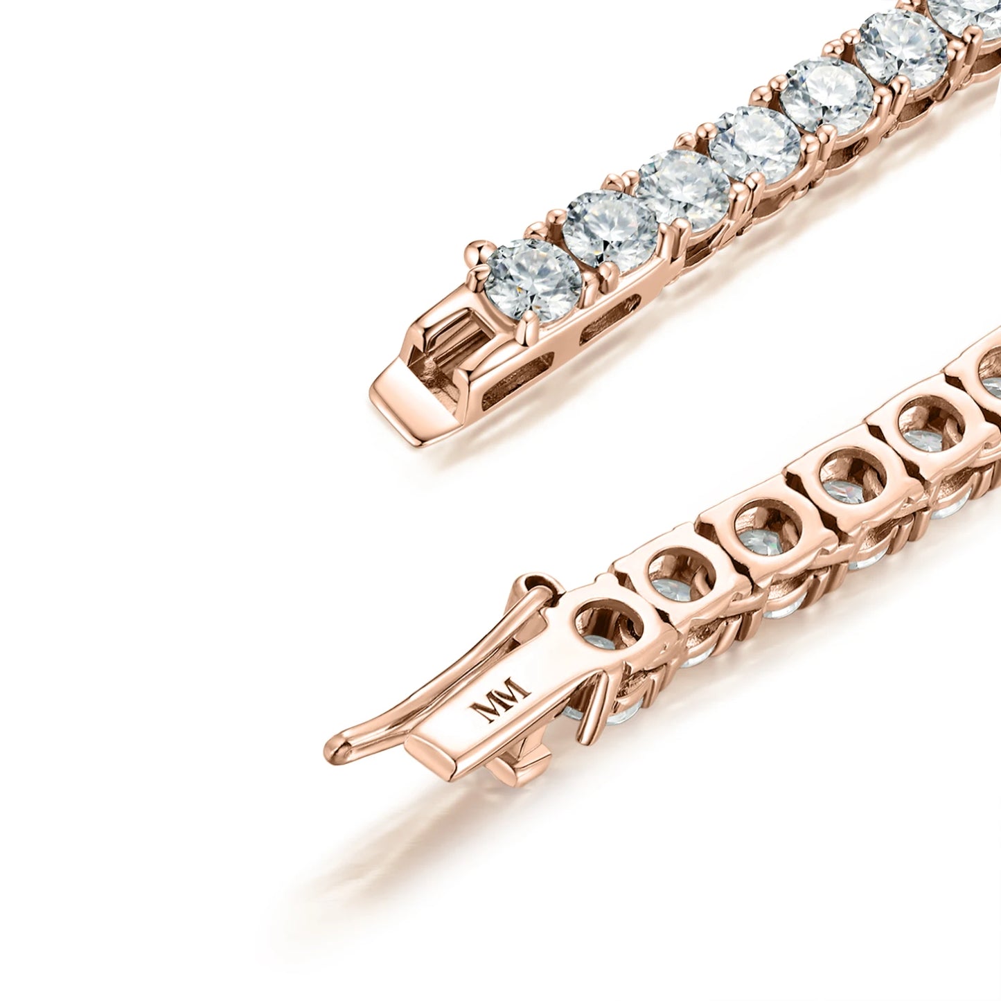 6mm VVS Moissanite Tennis Chain Rose Gold