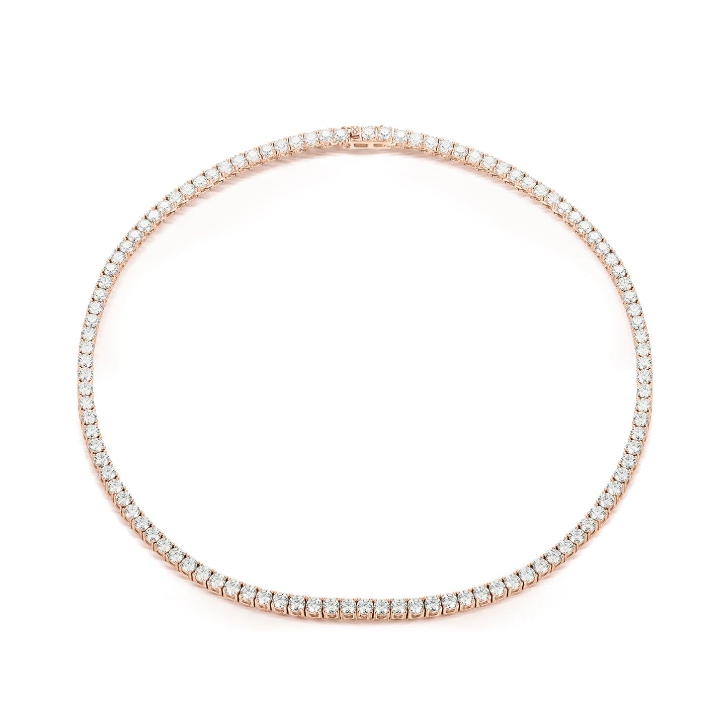 6mm VVS Moissanite Tennis Chain Rose Gold