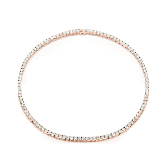6mm VVS Moissanite Tennis Chain Rose Gold