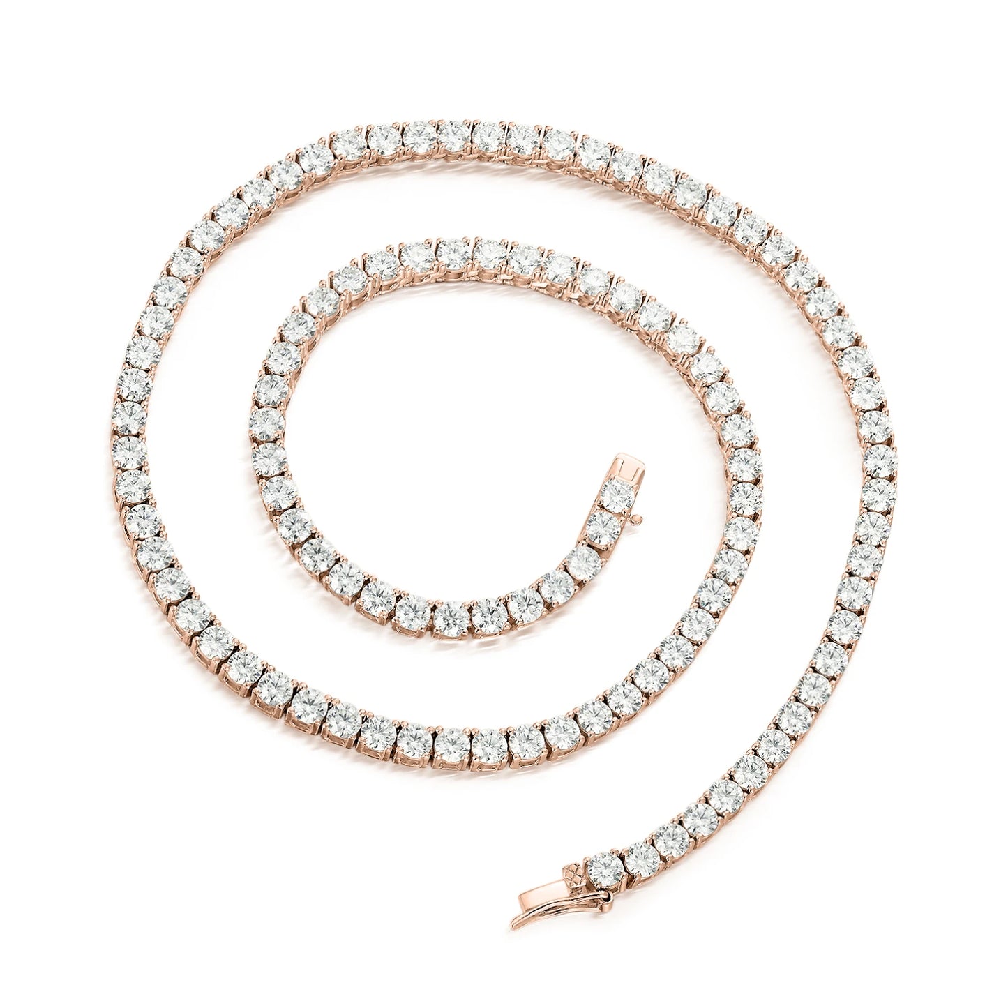 6mm VVS Moissanite Tennis Chain Rose Gold