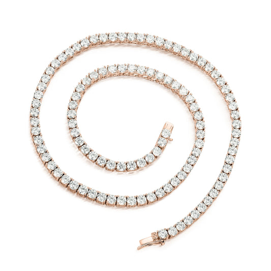 6mm VVS Moissanite Tennis Chain Rose Gold