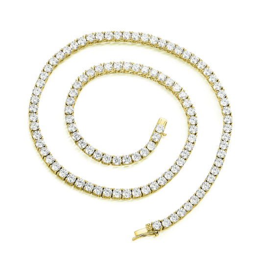 5mm VVS Moissanite Tennis Chain Gold