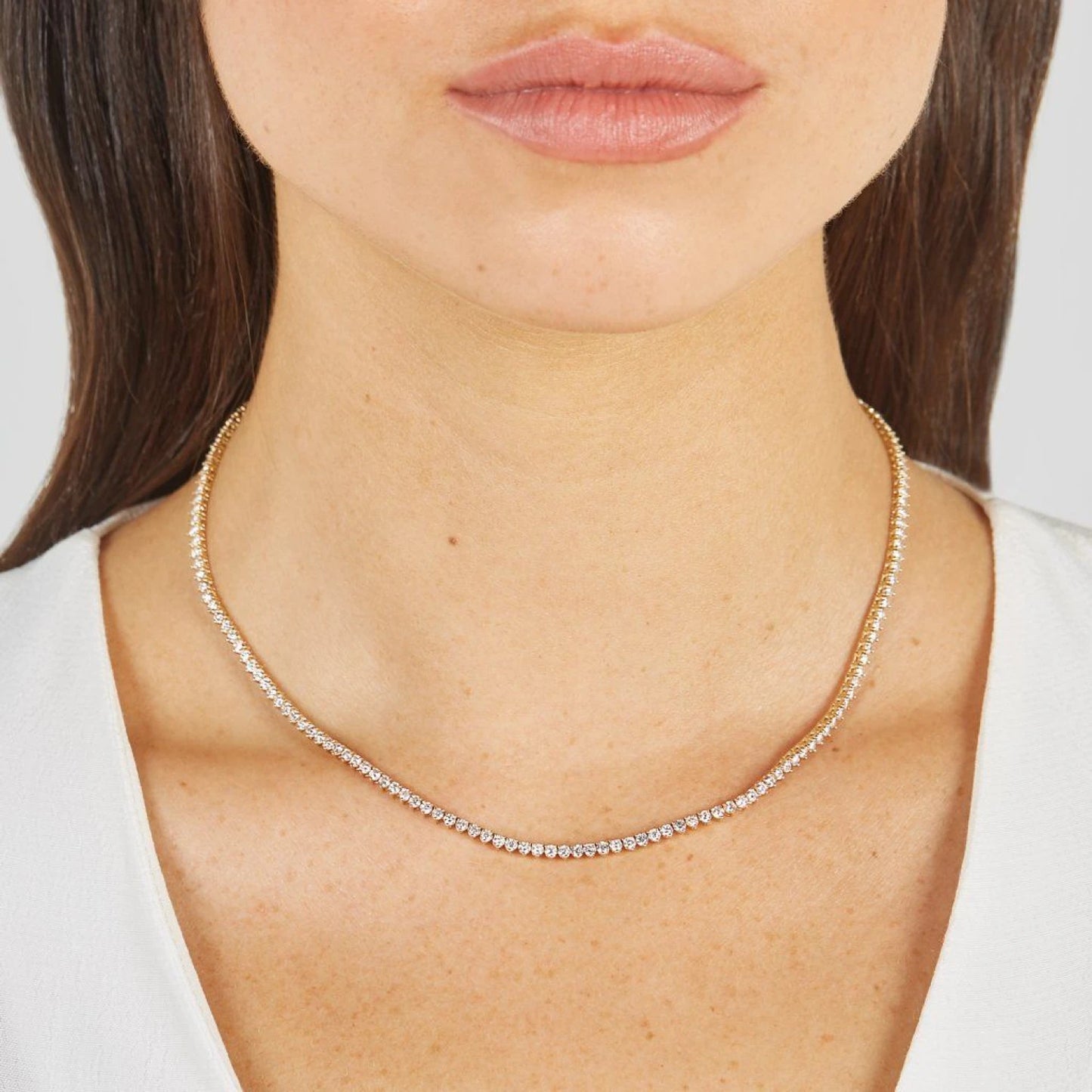 6mm VVS Moissanite Tennis Chain Gold