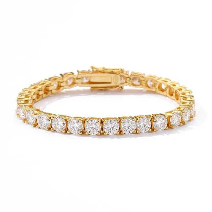 5mm VVS Moissanite Tennis Bracelet gold